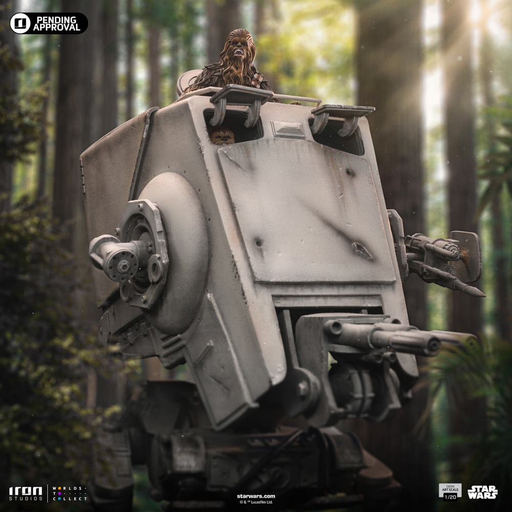 Star Wars AT-ST and Chewbacca Statues  (Prototype Shown) View 5