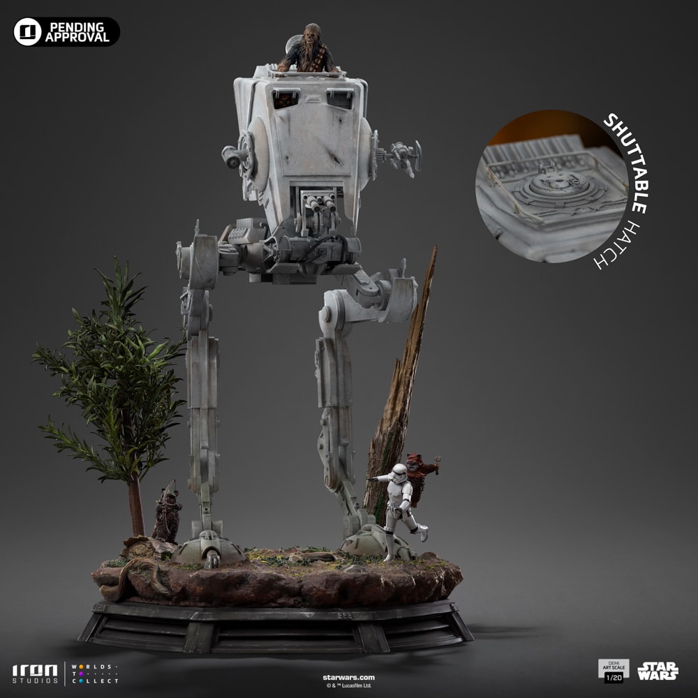 Star Wars AT-ST and Chewbacca Statues  (Prototype Shown) View 6