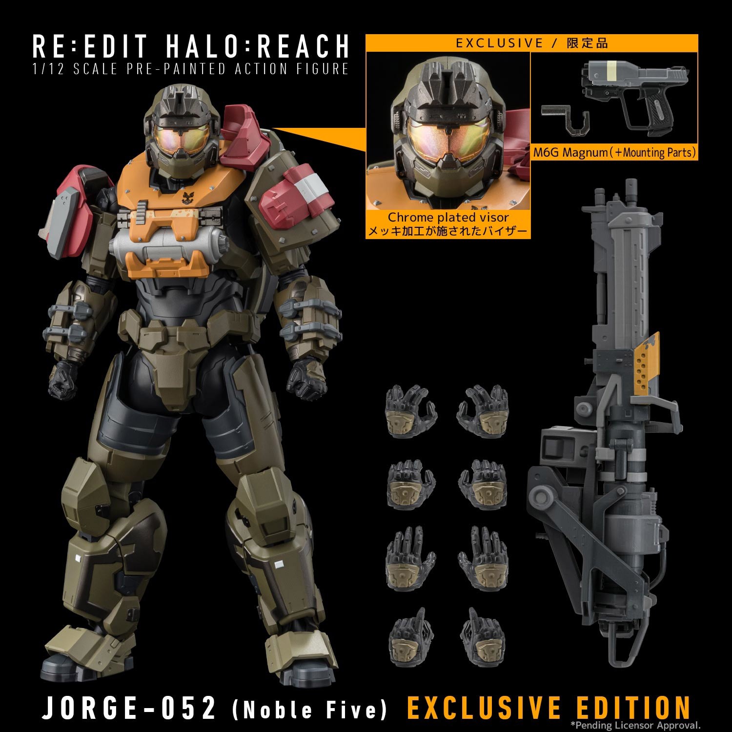 HALO Jorge-052 Noble Five Action Figure  (Prototype Shown) View 17