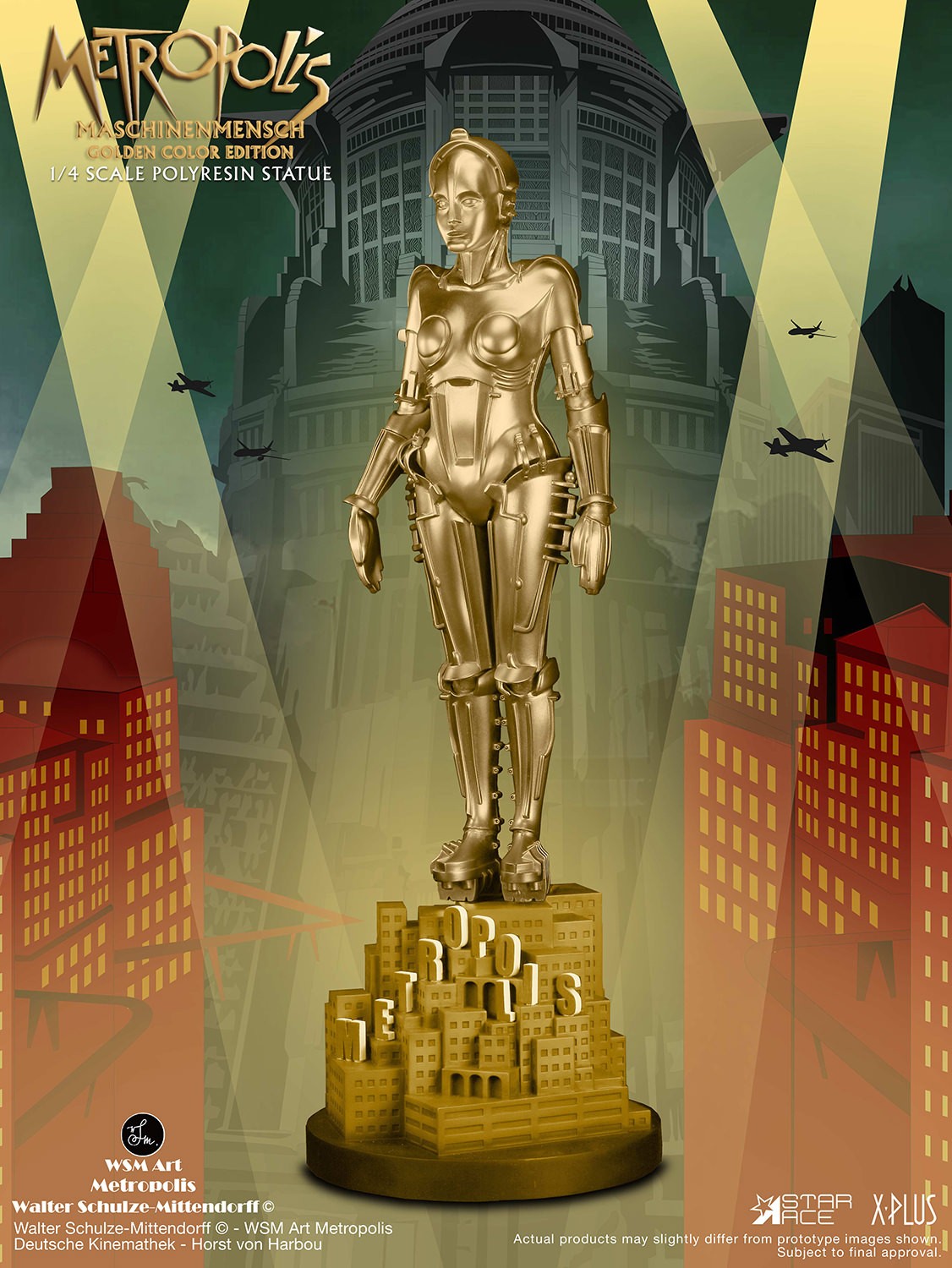 Metropolis Maschinenmensch (Gold Color) Statues  (Prototype Shown) View 7