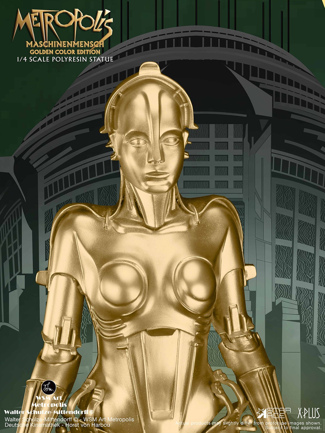 Metropolis Maschinenmensch (Gold Color) Statues  (Prototype Shown) View 6