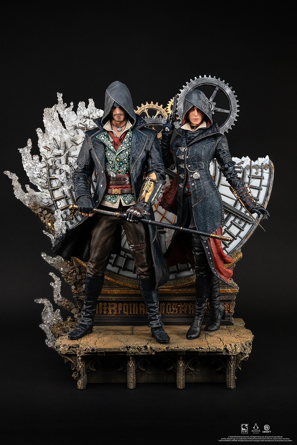 Assassins Creed Animus Jacob & Evie Frye Statues  (Prototype Shown) View 6
