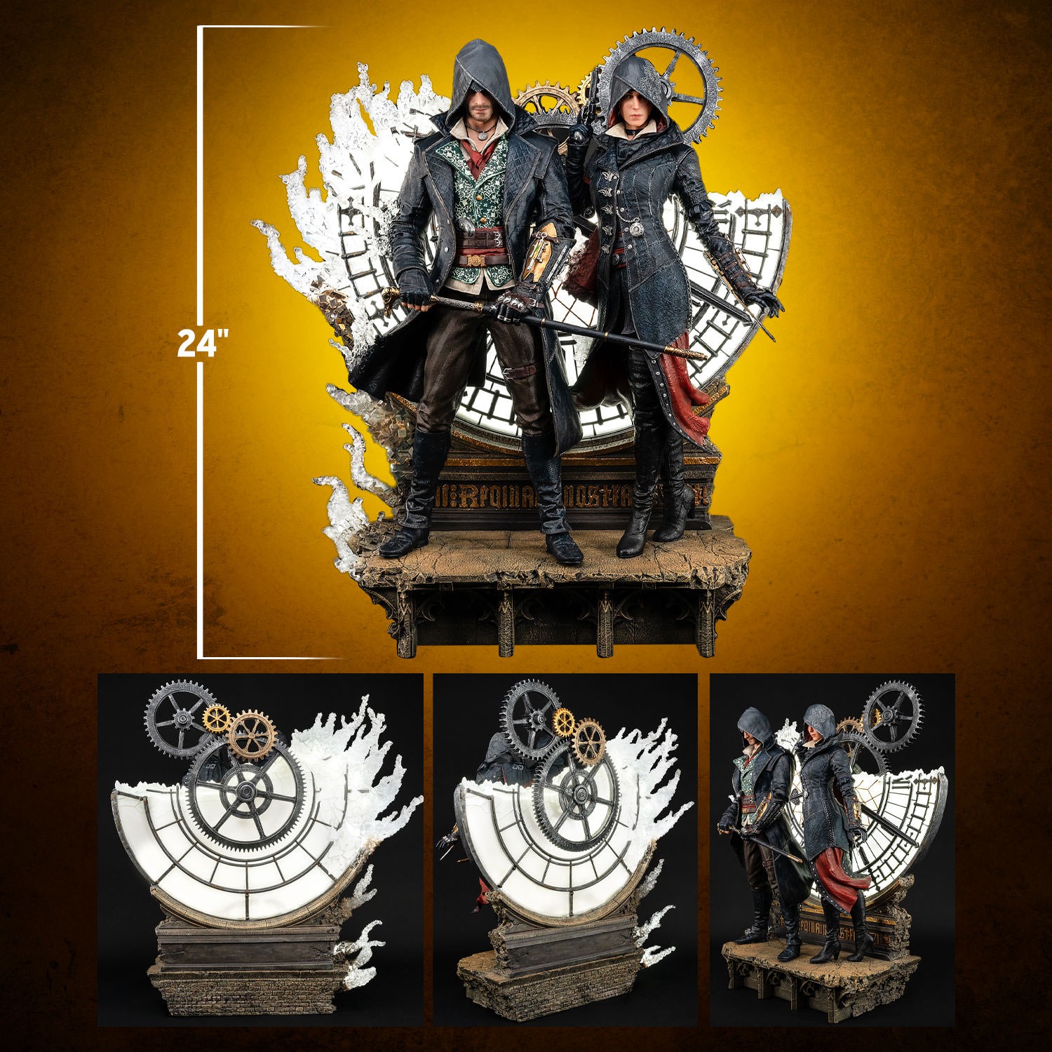 Assassins Creed Animus Jacob & Evie Frye Statues  (Prototype Shown) View 2
