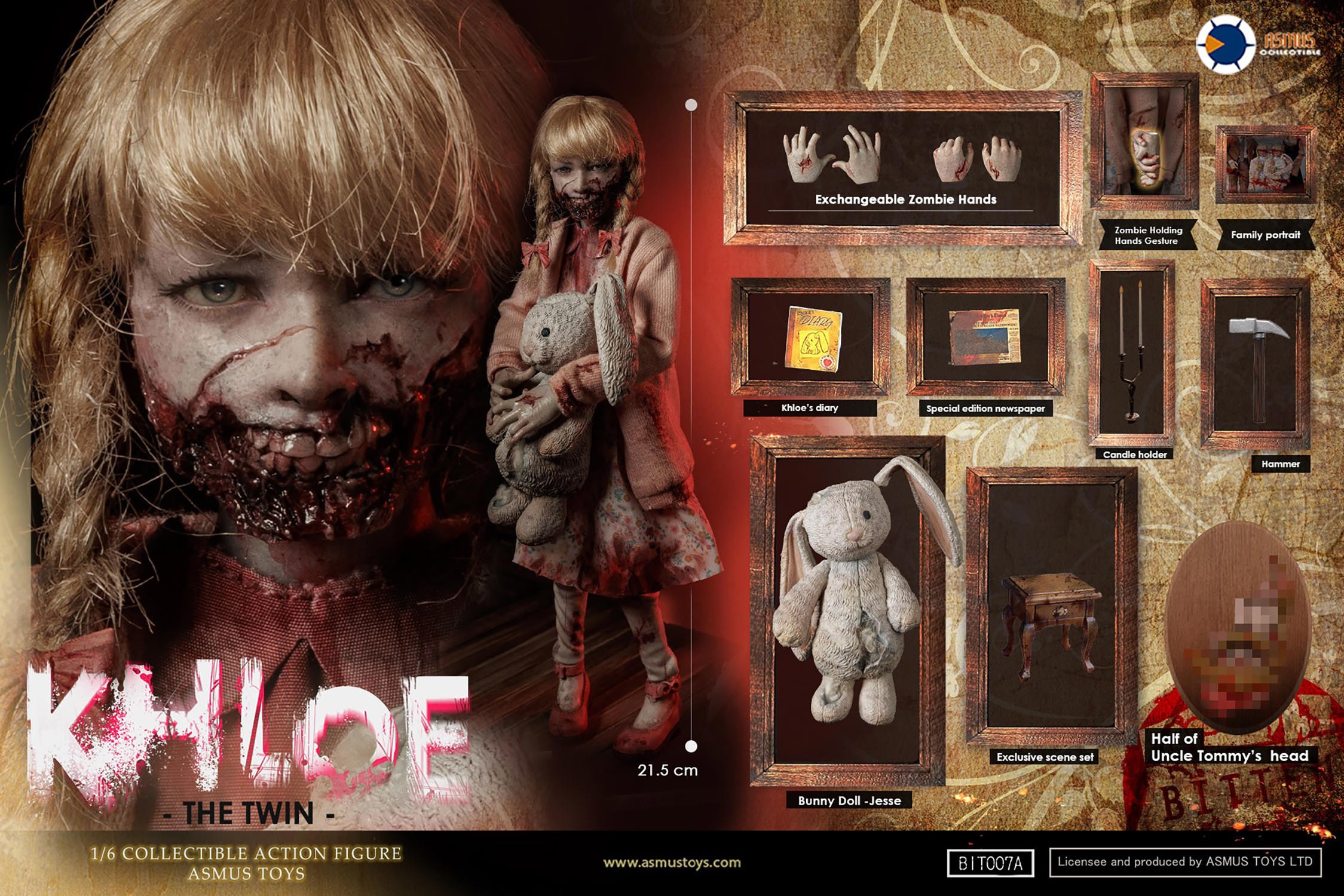 Asmus Toys 1/6 ビトゥン シリーズ クロエ BIT007A ゾンビ Khloe Sixth Scale Figure by Asmus Collectible Toys | Sideshow