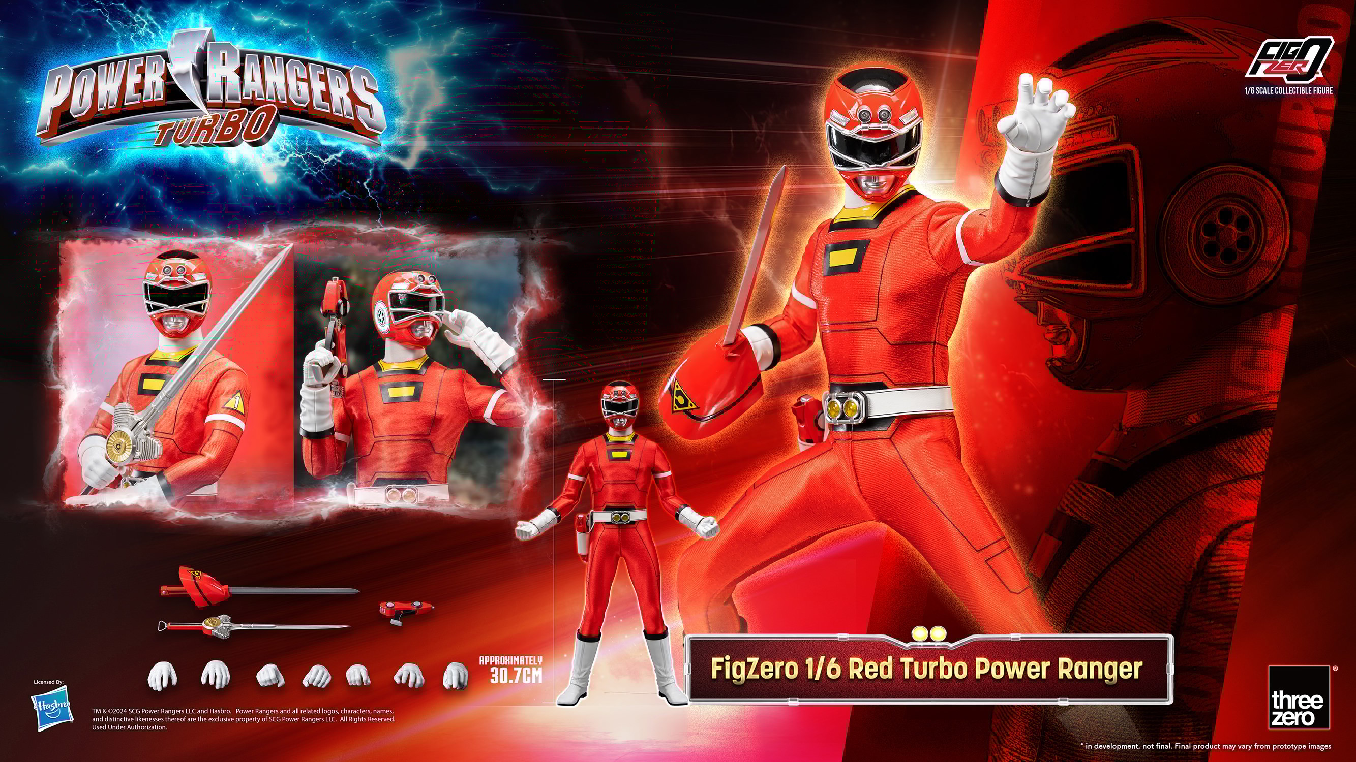 Red Turbo Power Ranger Sixth Scale Figure by Threezero
