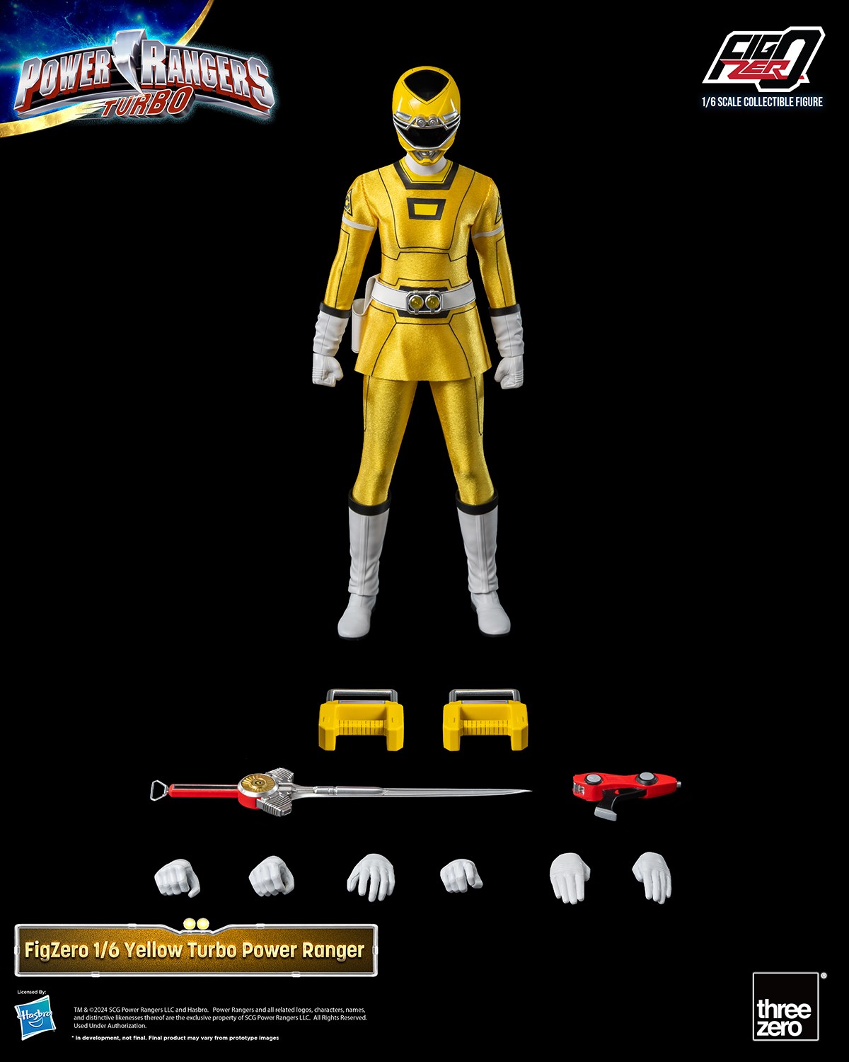 Power Ranger Turbo Yellow Turbo Power Ranger Sixth Scale Figure  (Prototype Shown) View 8