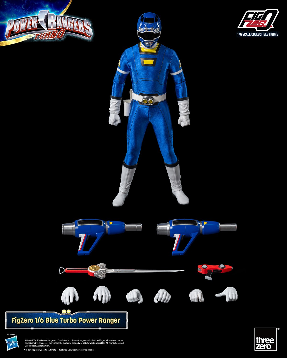 Power Ranger Turbo Blue Turbo Power Ranger Sixth Scale Figure  (Prototype Shown) View 8