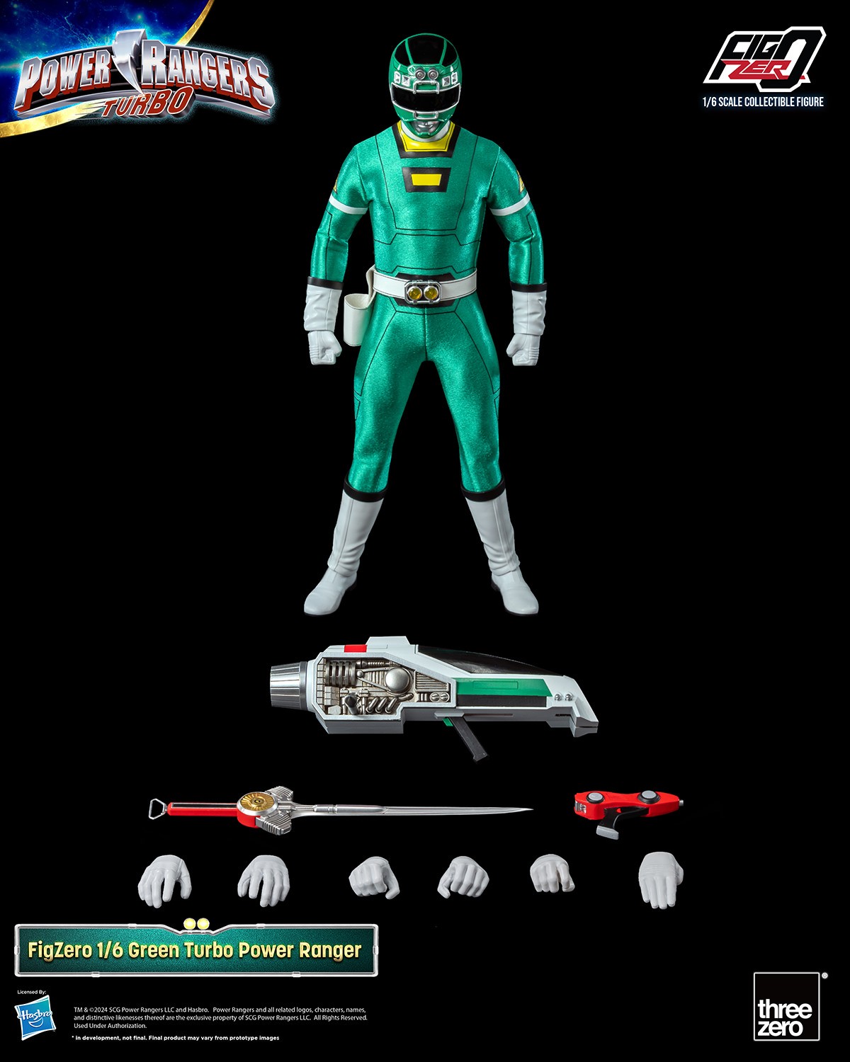 Power Ranger Turbo Green Turbo Power Ranger Sixth Scale Figure  (Prototype Shown) View 8