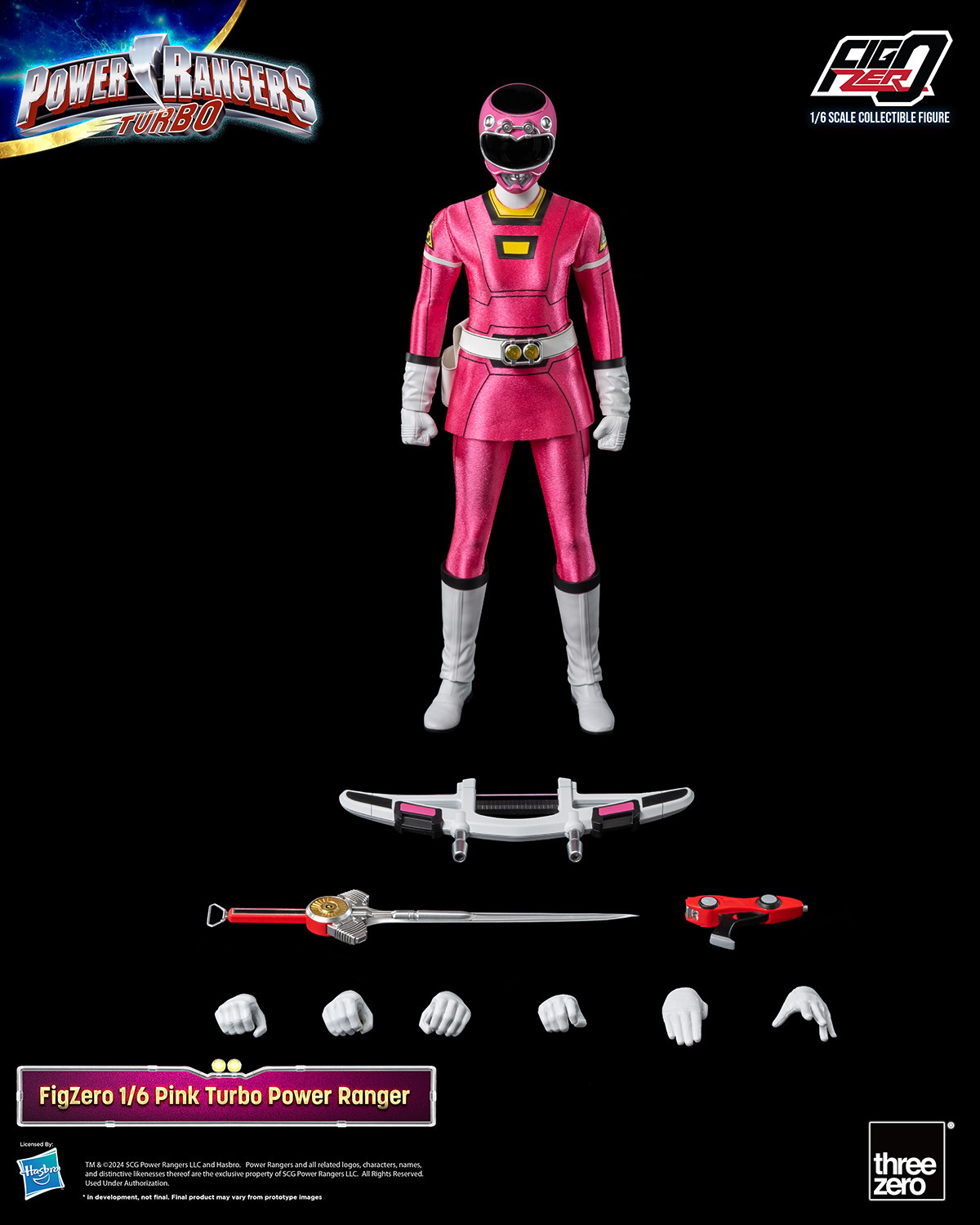 Pink Turbo Power Ranger Sixth Scale Figure by Threezero | Sideshow ...
