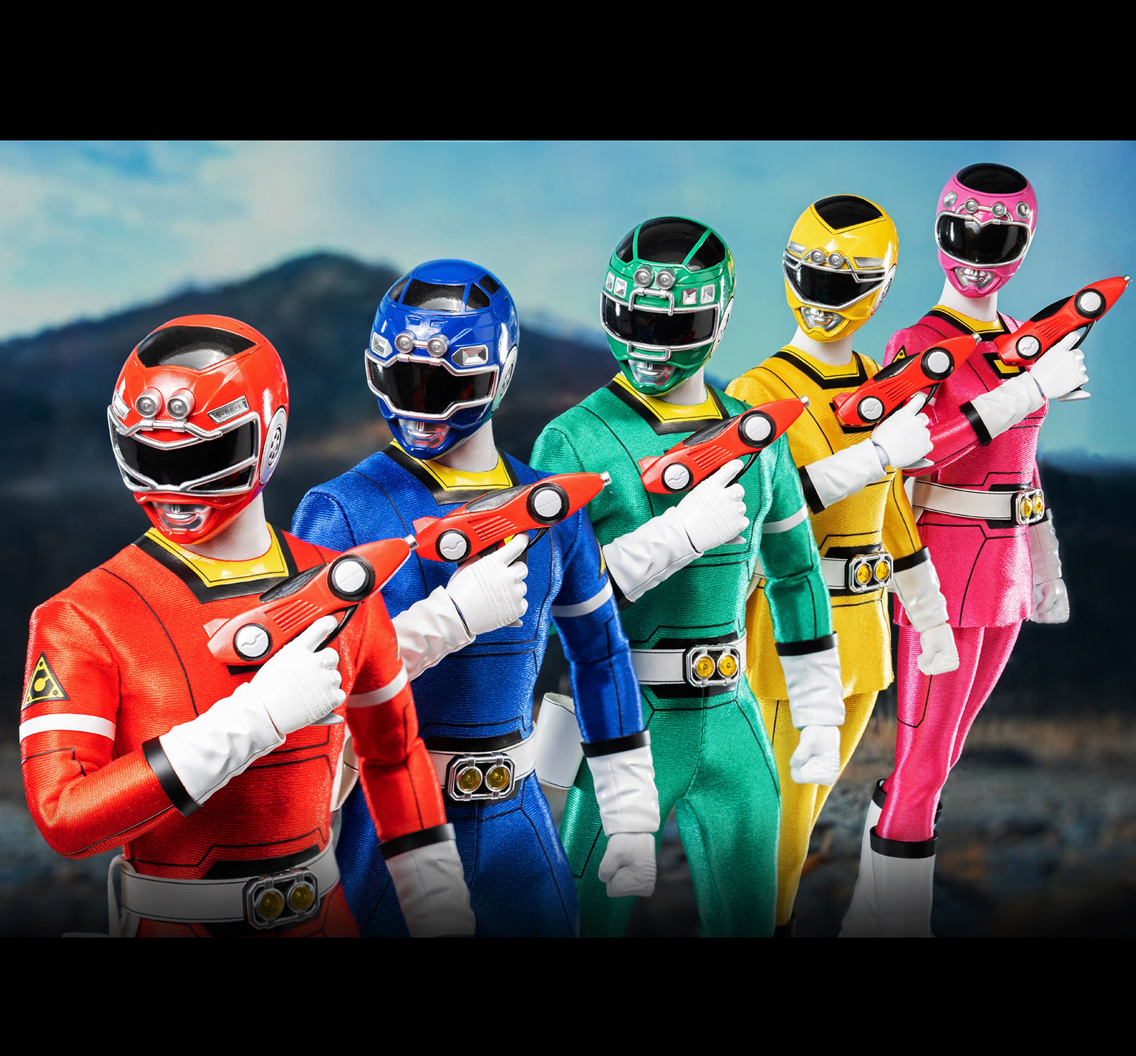 Power Ranger Turbo Turbo Power Rangers Pack Sixth Scale Figure Set  (Prototype Shown) View 3