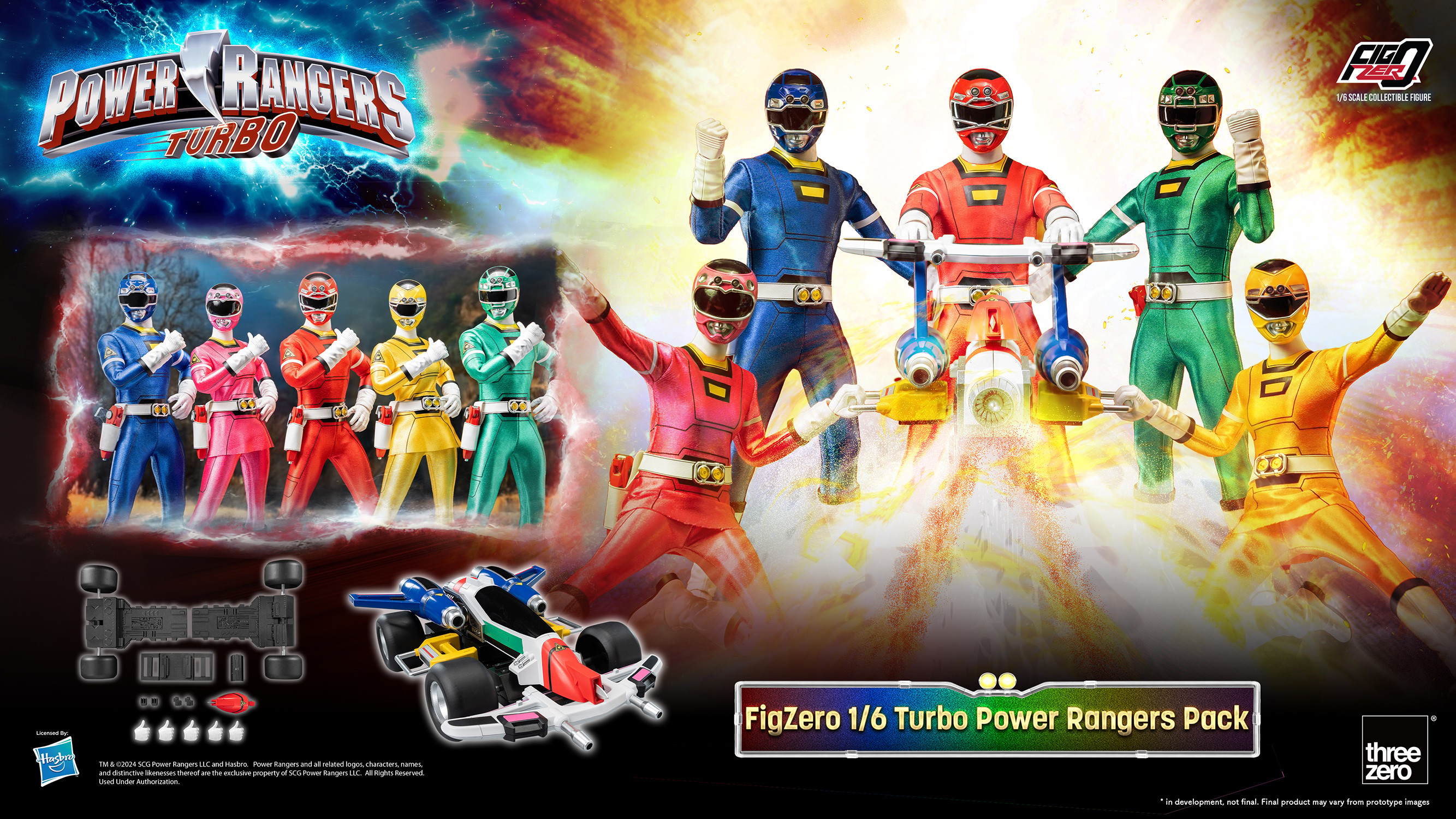 Power Ranger Turbo Turbo Power Rangers Pack Sixth Scale Figure Set  (Prototype Shown) View 9