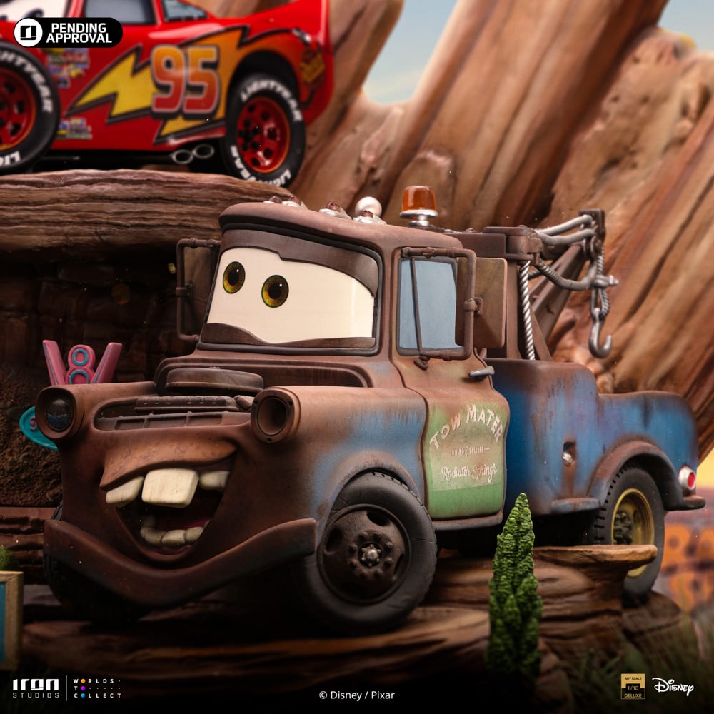 Disney Lightning McQueen & Tow Mater Deluxe 1:10 Scale Statue  (Prototype Shown) View 3