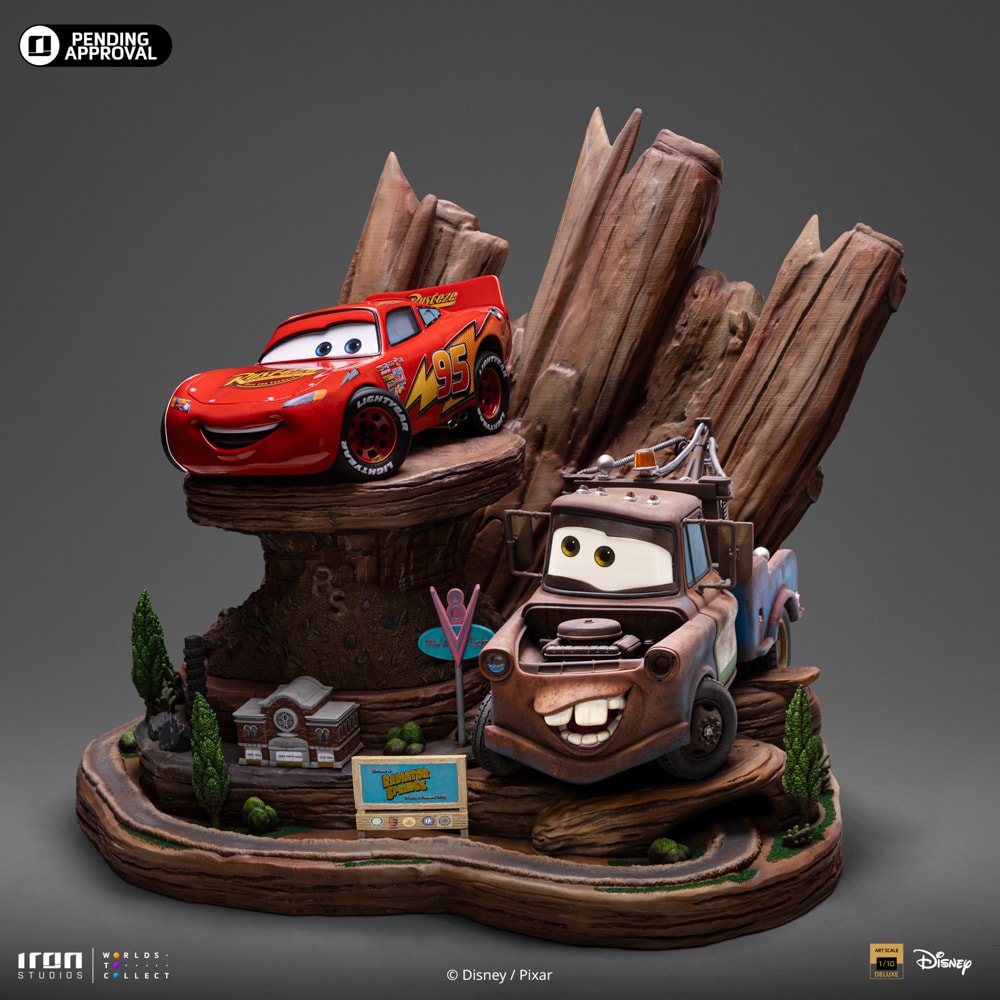 Disney Lightning McQueen & Tow Mater Deluxe 1:10 Scale Statue  (Prototype Shown) View 7