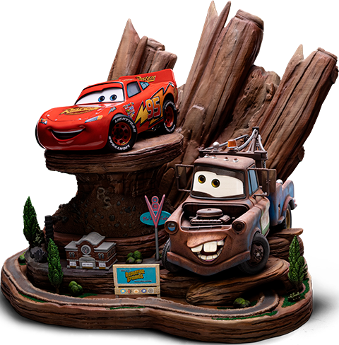 Disney Lightning McQueen & Tow Mater Deluxe 1:10 Scale Statue  (Prototype Shown) View 18