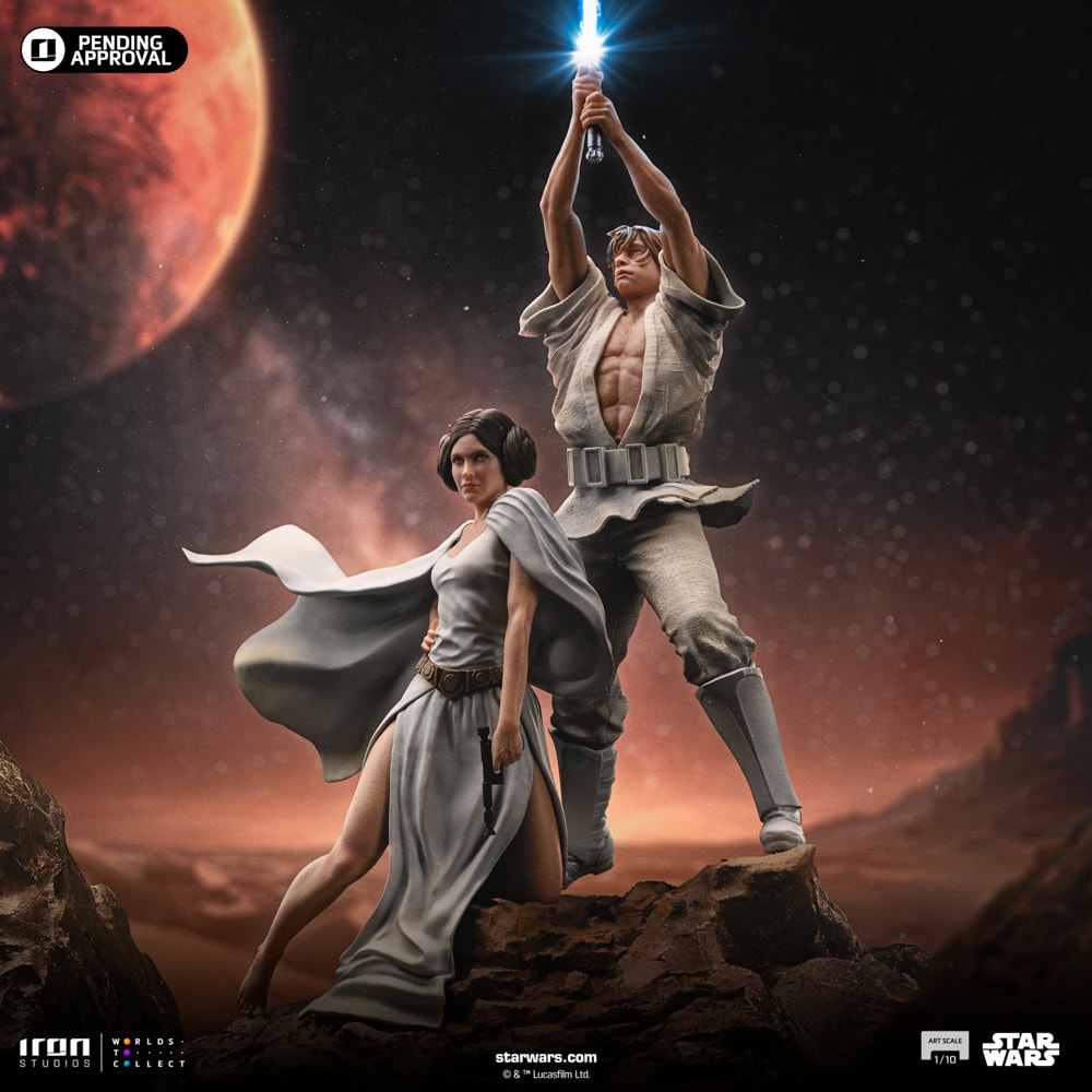 Star Wars Luke and Leia Deluxe 1:10 Scale Statue  (Prototype Shown) View 1