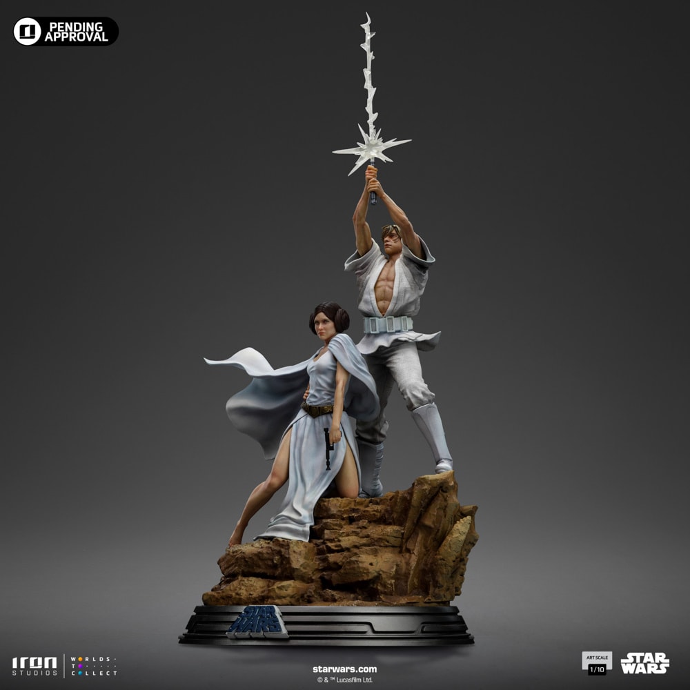 Star Wars Luke and Leia Deluxe 1:10 Scale Statue  (Prototype Shown) View 4