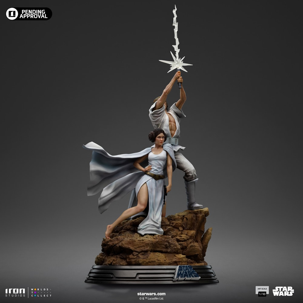 Star Wars Luke and Leia Deluxe 1:10 Scale Statue  (Prototype Shown) View 5