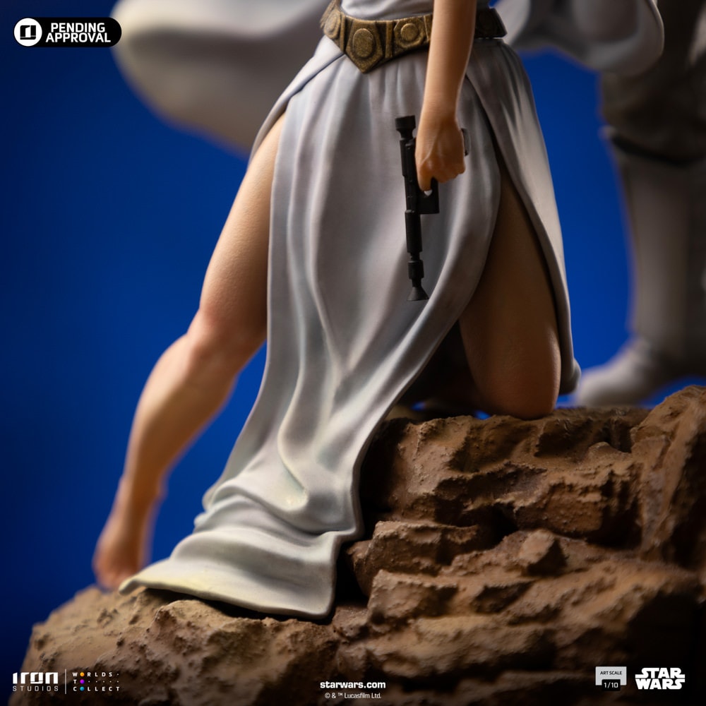Star Wars Luke and Leia Deluxe 1:10 Scale Statue  (Prototype Shown) View 9