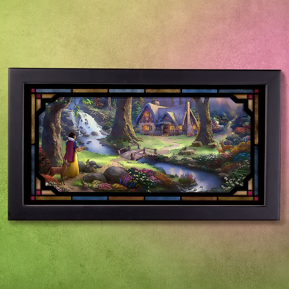 Snow White Discovers the Cottage Stained Glass by Art Brand