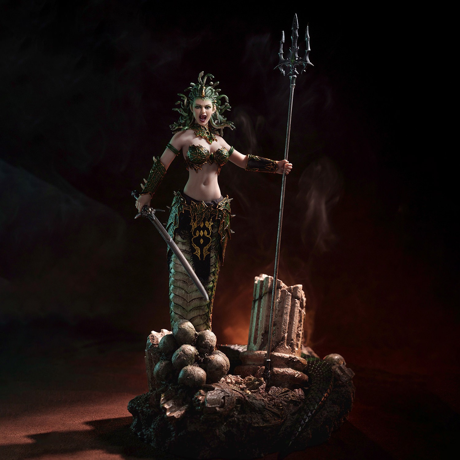 Medusa with Tail (Green) Action Figure  Collector Edition (Prototype Shown) View 4