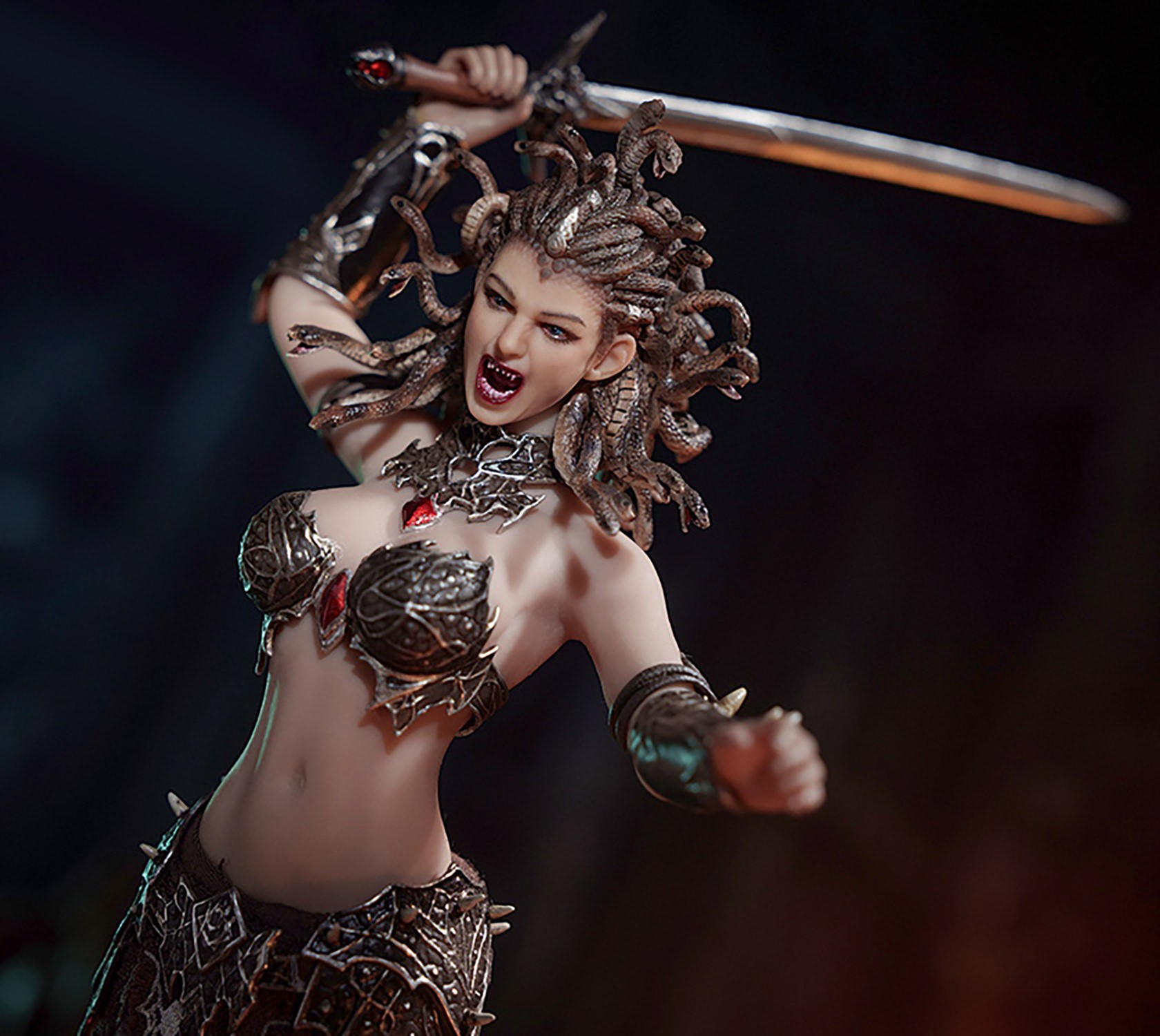 Medusa with Tail (Silver) Action Figure  (Prototype Shown) View 4