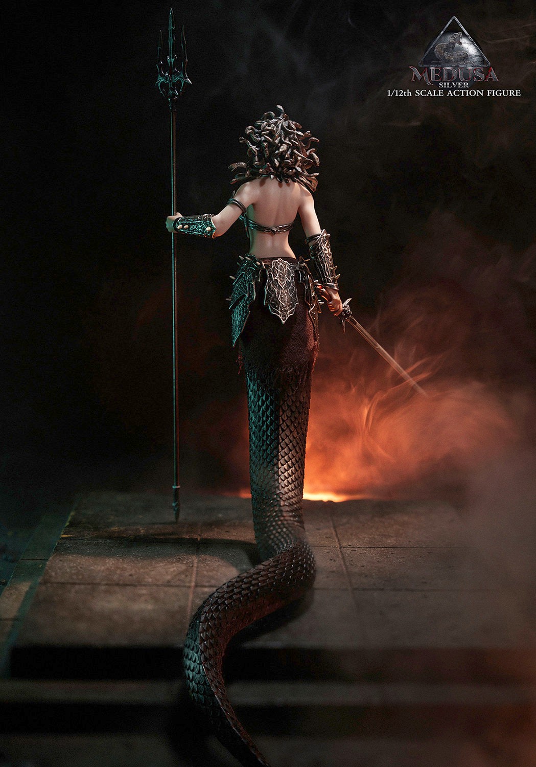 Medusa with Tail (Silver) Action Figure  (Prototype Shown) View 5