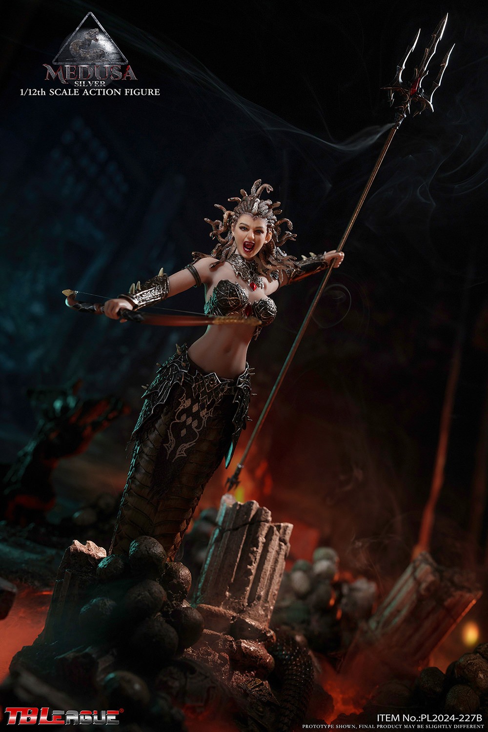 Medusa with Tail (Silver) Action Figure  (Prototype Shown) View 8
