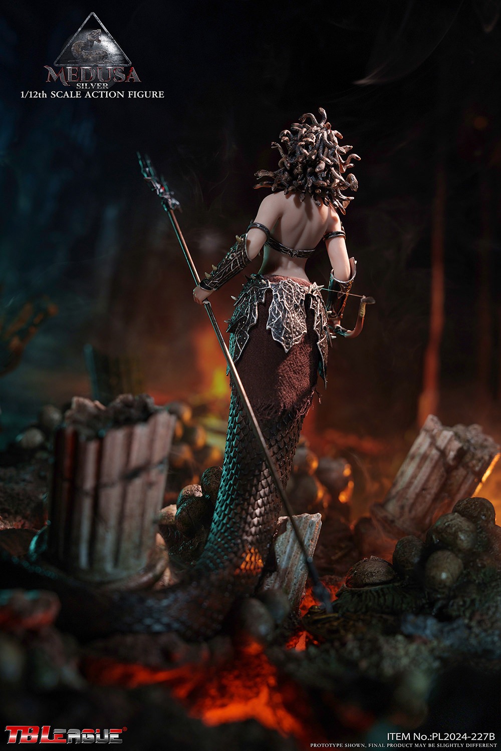 Medusa with Tail (Silver) Action Figure  (Prototype Shown) View 10