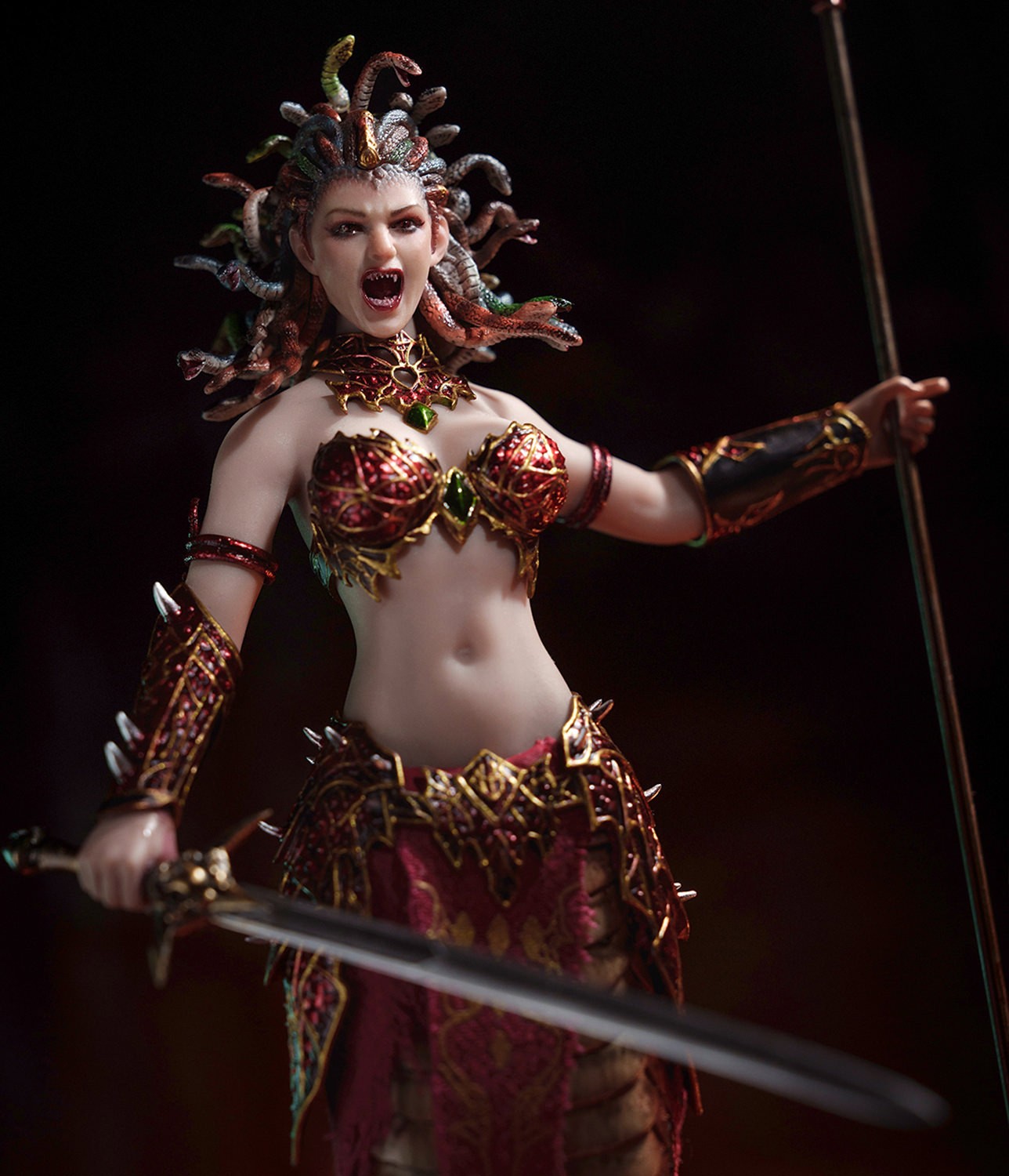 Medusa with Tail (Red) Action Figure  Collector Edition (Prototype Shown) View 4