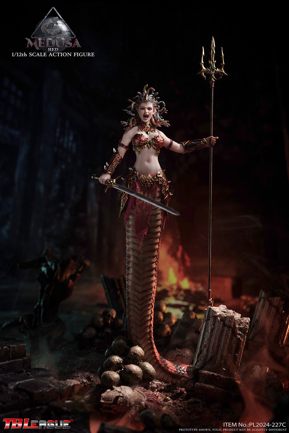 Medusa with Tail (Red) Action Figure  Collector Edition (Prototype Shown) View 9
