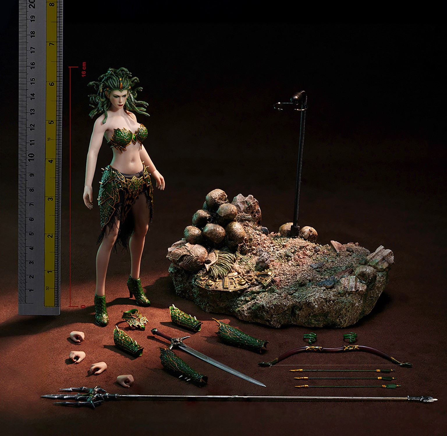 Medusa in Human Form (Green) Action Figure  Collector Edition (Prototype Shown) View 2