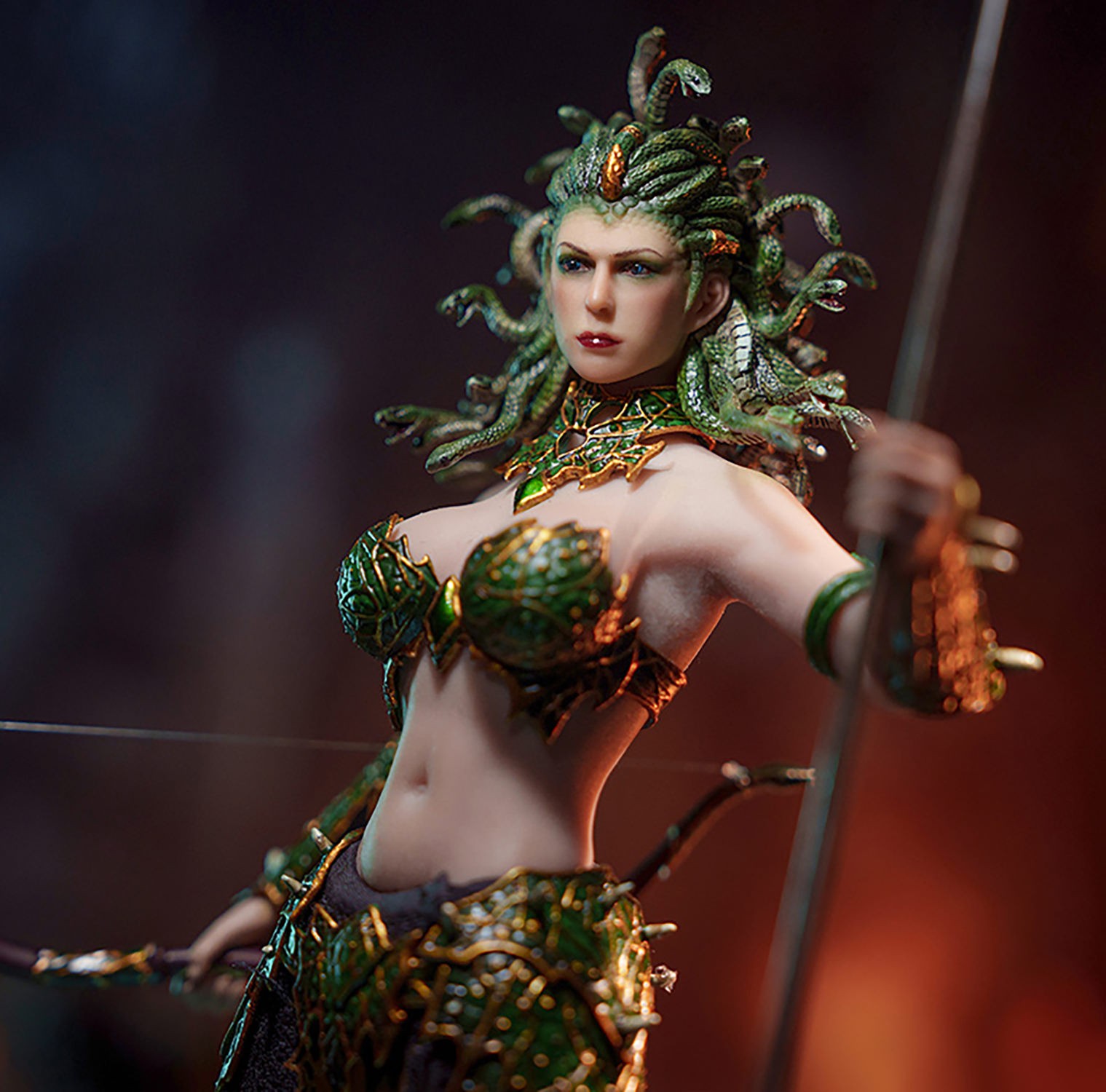Medusa in Human Form (Green) Action Figure  Collector Edition (Prototype Shown) View 3