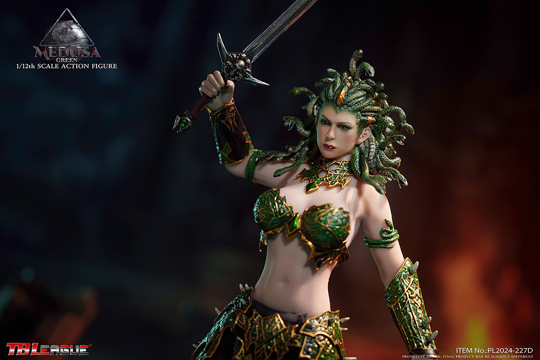 Medusa in Human Form (Green) Action Figure  Collector Edition (Prototype Shown) View 12