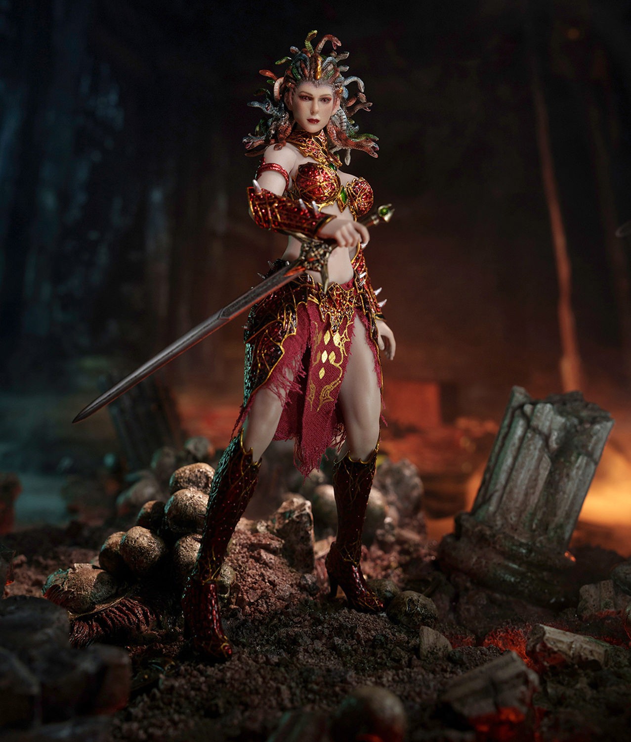 Medusa in Human Form (Red) Action Figure  Collector Edition (Prototype Shown) View 1