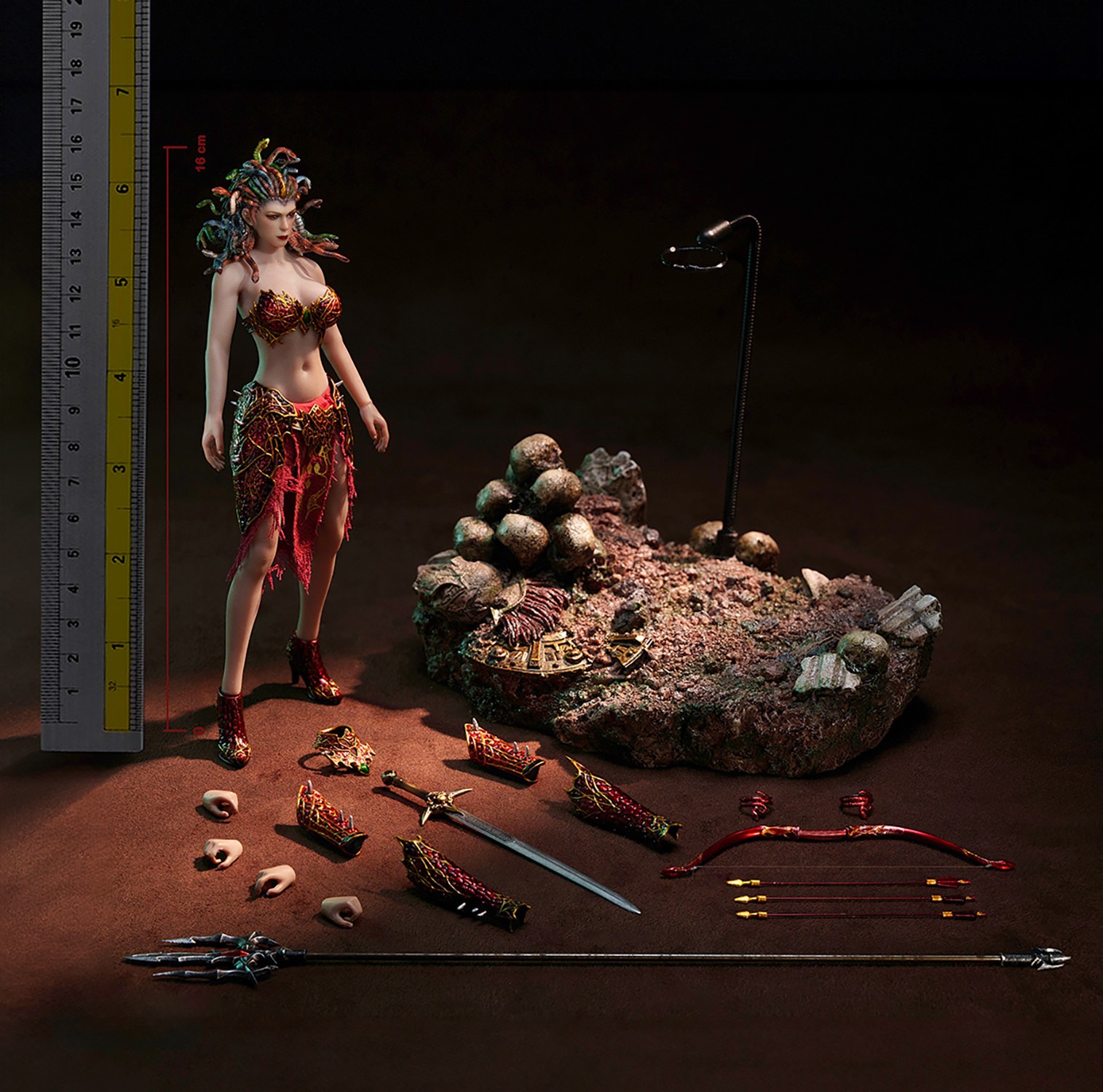 Medusa in Human Form (Red) Action Figure  Collector Edition (Prototype Shown) View 2