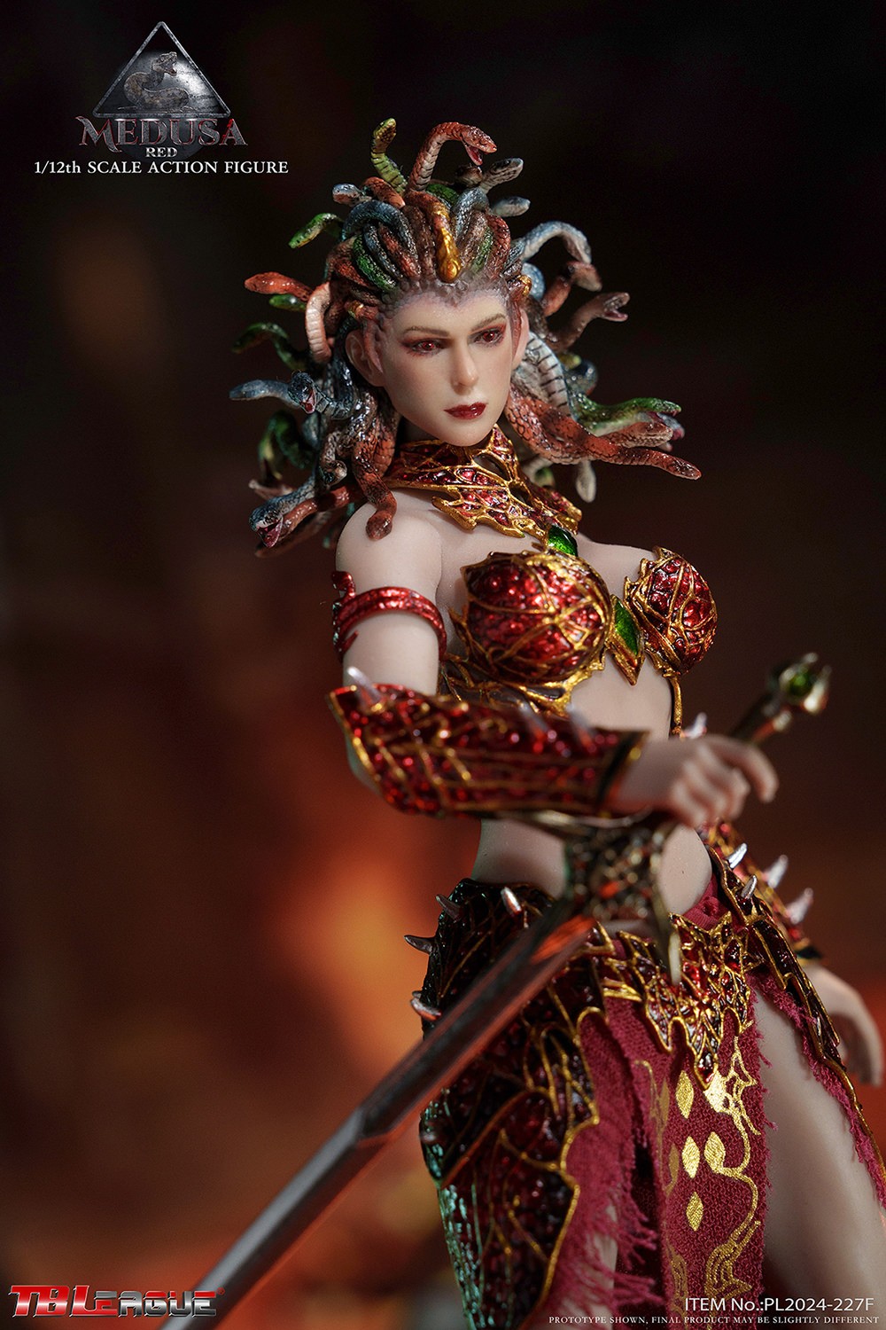 Medusa in Human Form (Red) Action Figure  Collector Edition (Prototype Shown) View 10