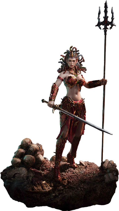 Medusa in Human Form (Red) Action Figure  Collector Edition (Prototype Shown) View 11