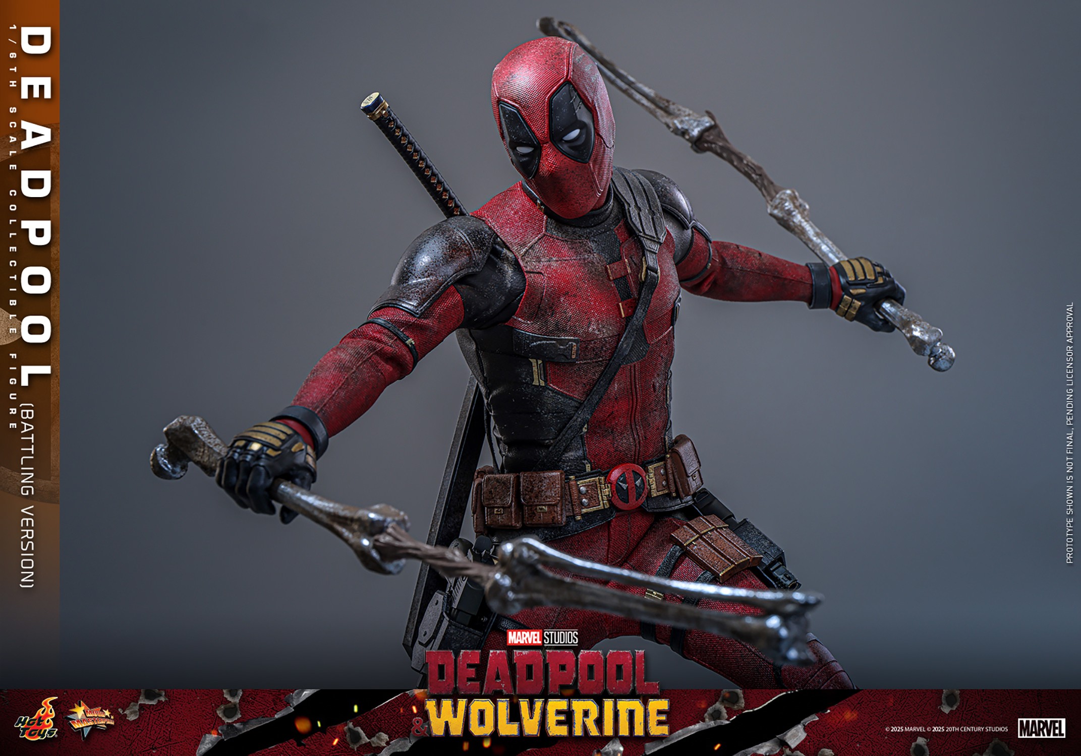 Deadpool (Battling Version) Sixth Scale Figure by Hot Toys