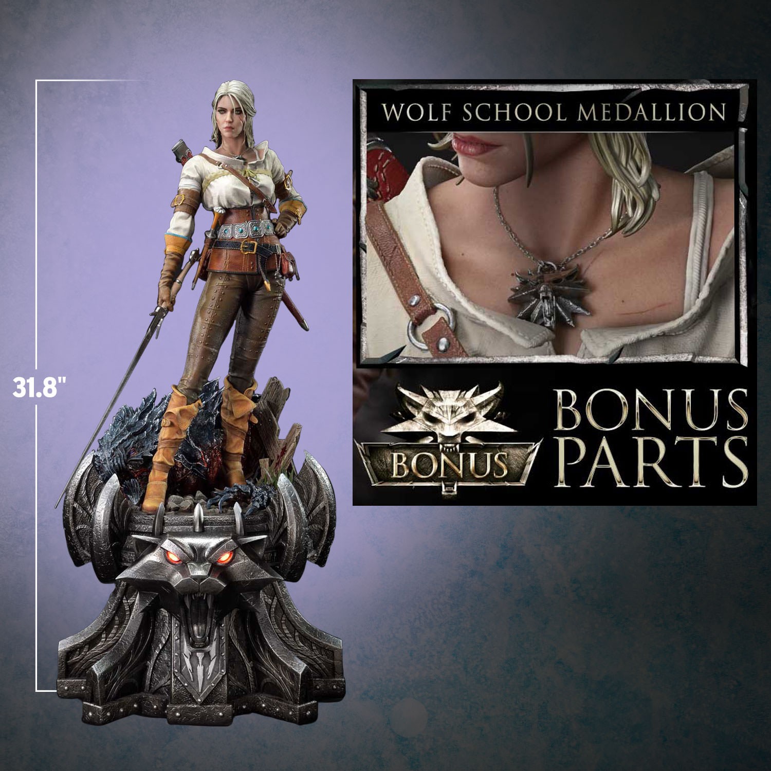 The Witcher 3: Wild Hunt Ciri Fiona Elen Riannon (Bonus Version) 1:3 Scale Statue  (Prototype Shown) View 2