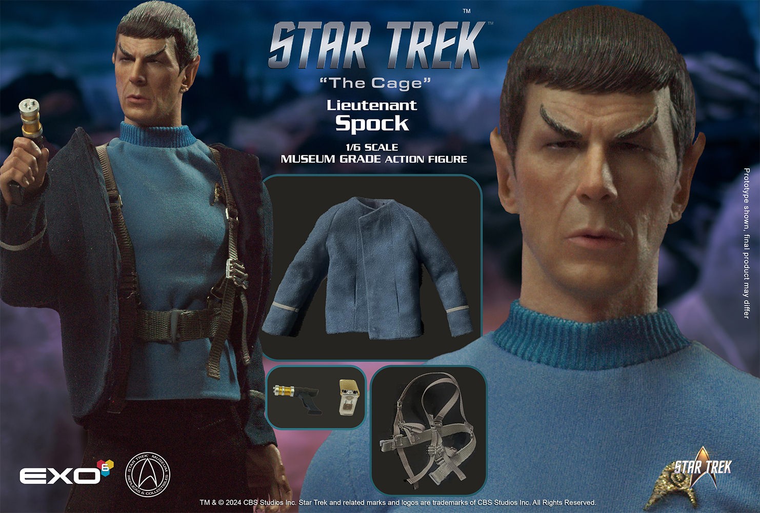 Star Trek Lieutenant Spock Sixth Scale Figure  (Prototype Shown) View 9