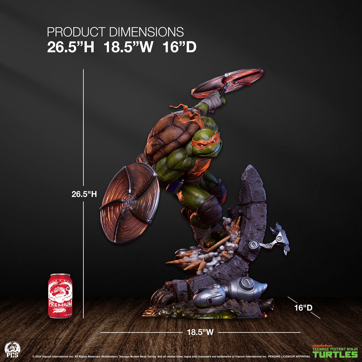 Teenage Mutant Ninja Turtles Michelangelo 1:3 Scale Statue  (Prototype Shown) View 2