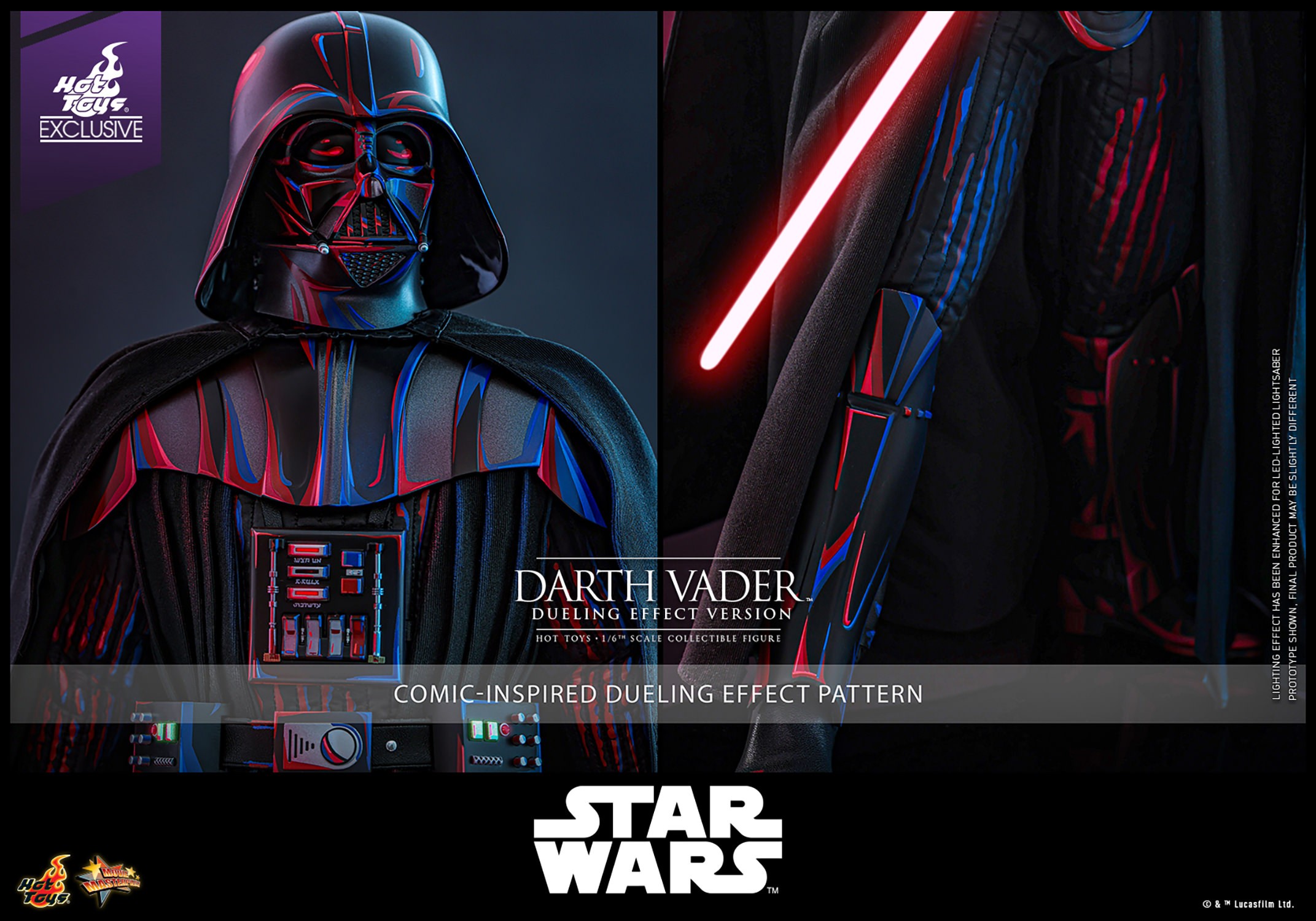 Star Wars Darth Vader (Dueling Effect Version) Sixth Scale Figure  (Prototype Shown) View 11