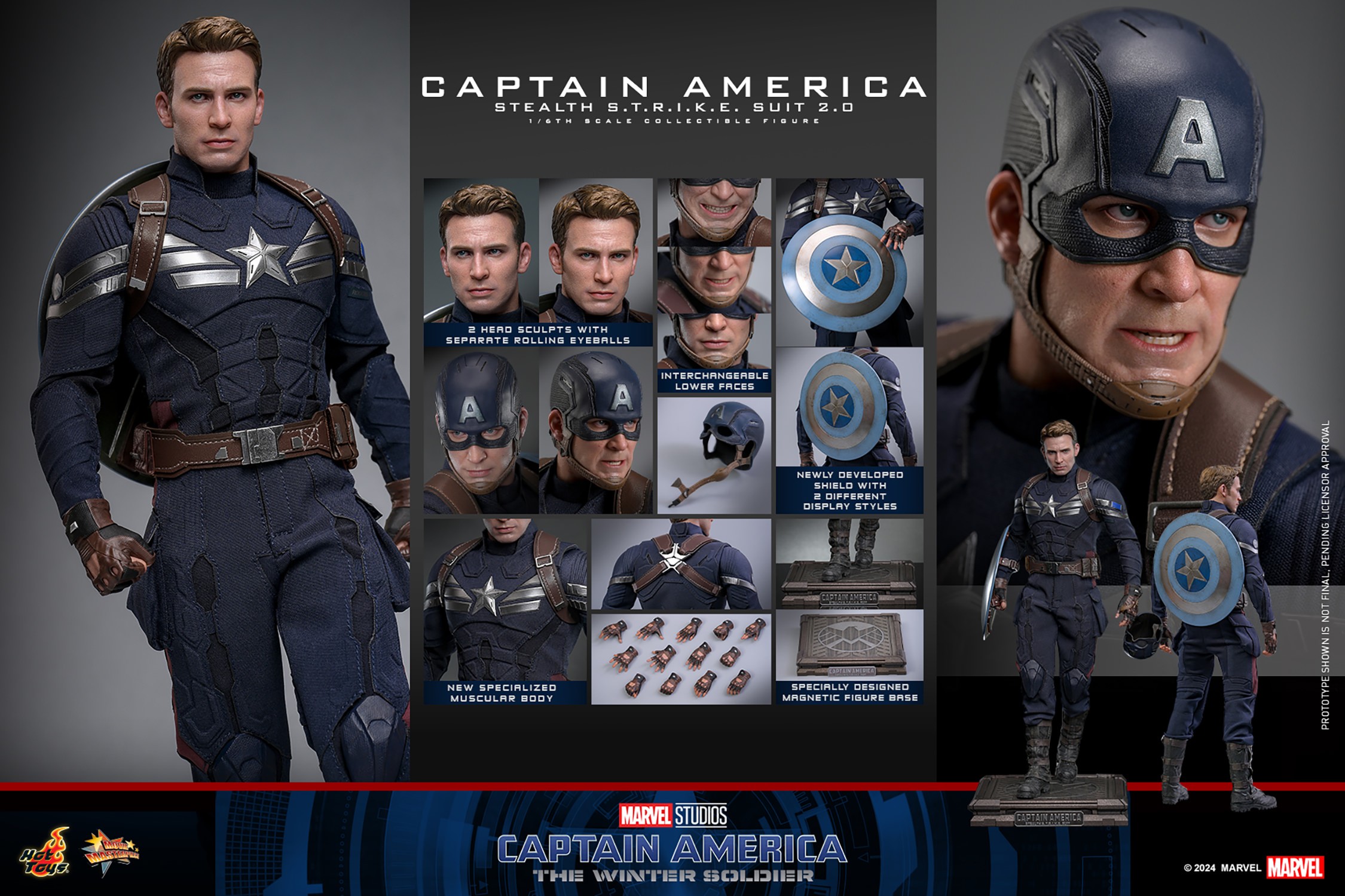 Captain America (Stealth S.T.R.I.K.E. Suit) 2.0 Sixth Scale Figure