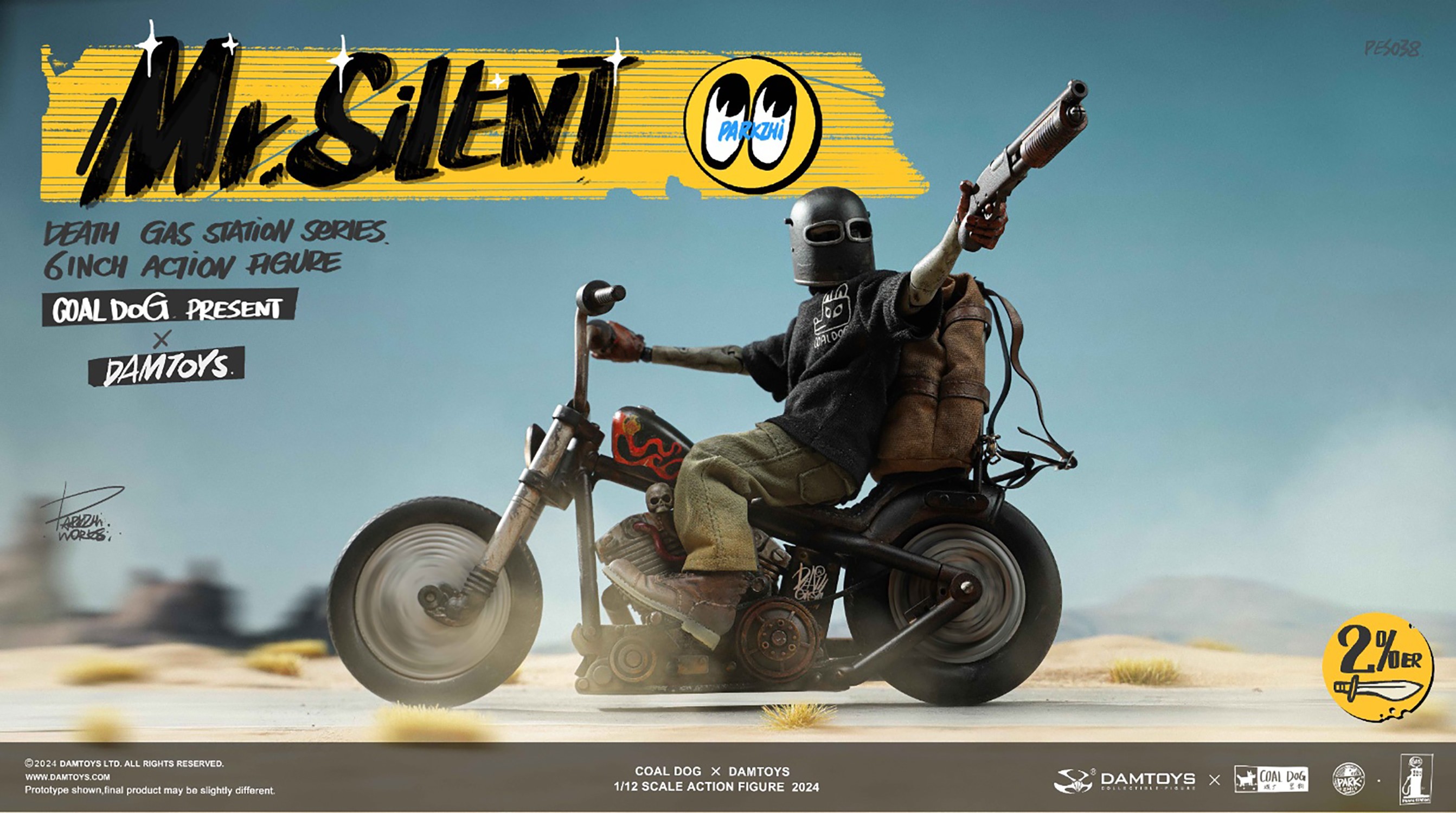 Coal Dog Mr. Silent with Bike Deluxe Action Figure  (Prototype Shown) View 5