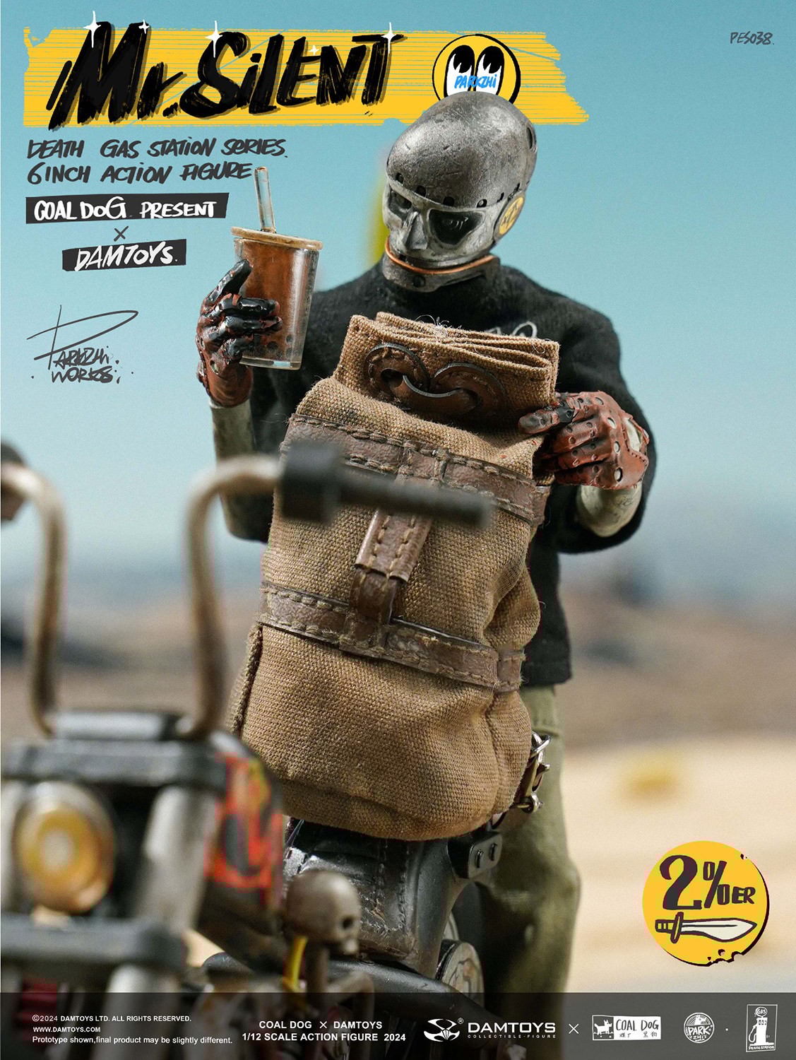 DAMTOYS × COALDOG Coal 1/12 Death Gas Damtoys X Coaldog 1/12 Death Gas Station Series Iron Head