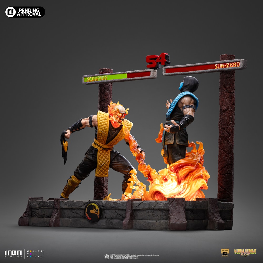 Fatality Scorpion vs Sub-Zero Deluxe 1:10 Art Scale Statue by Iron
