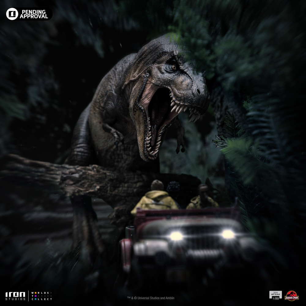 T-Rex Chase Demi Art Scale Statue by Iron Studios | Sideshow