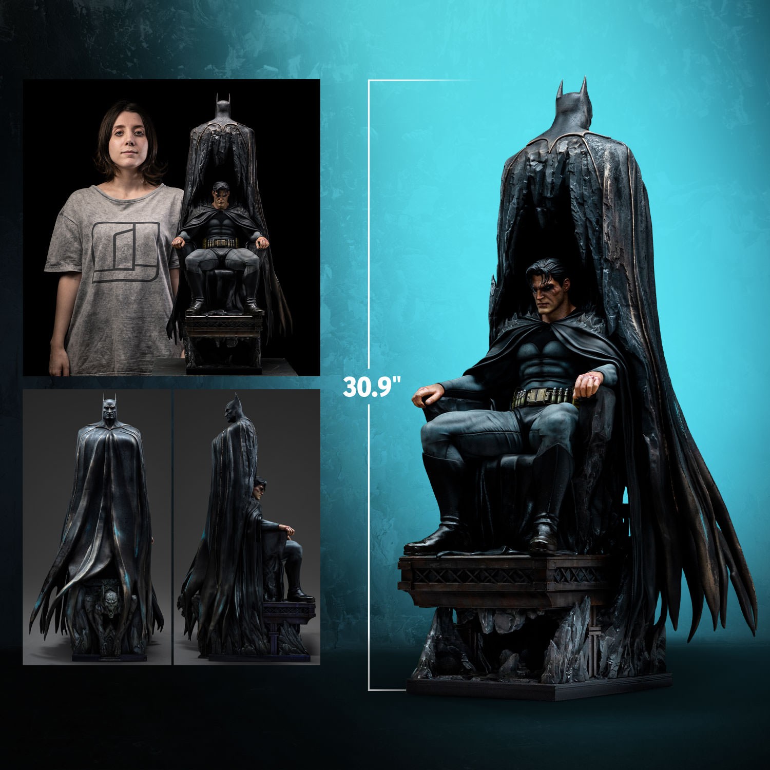 Batman and Bruce Wayne Quarter Scale Statue by Iron Studios