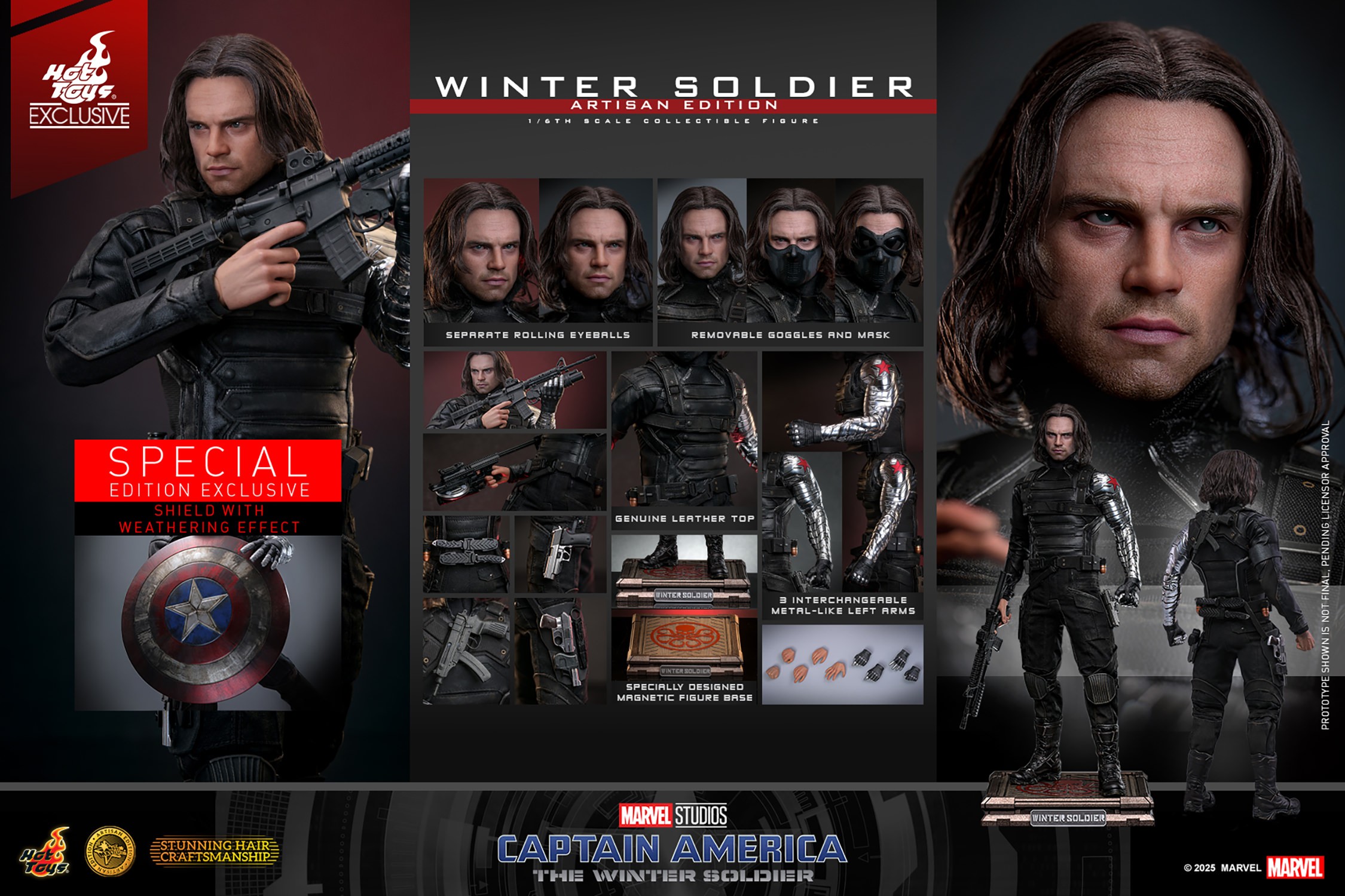 Marvel Winter Soldier (Artisan Edition) (Special Edition) Sixth Scale Figure  (Prototype Shown) View 23