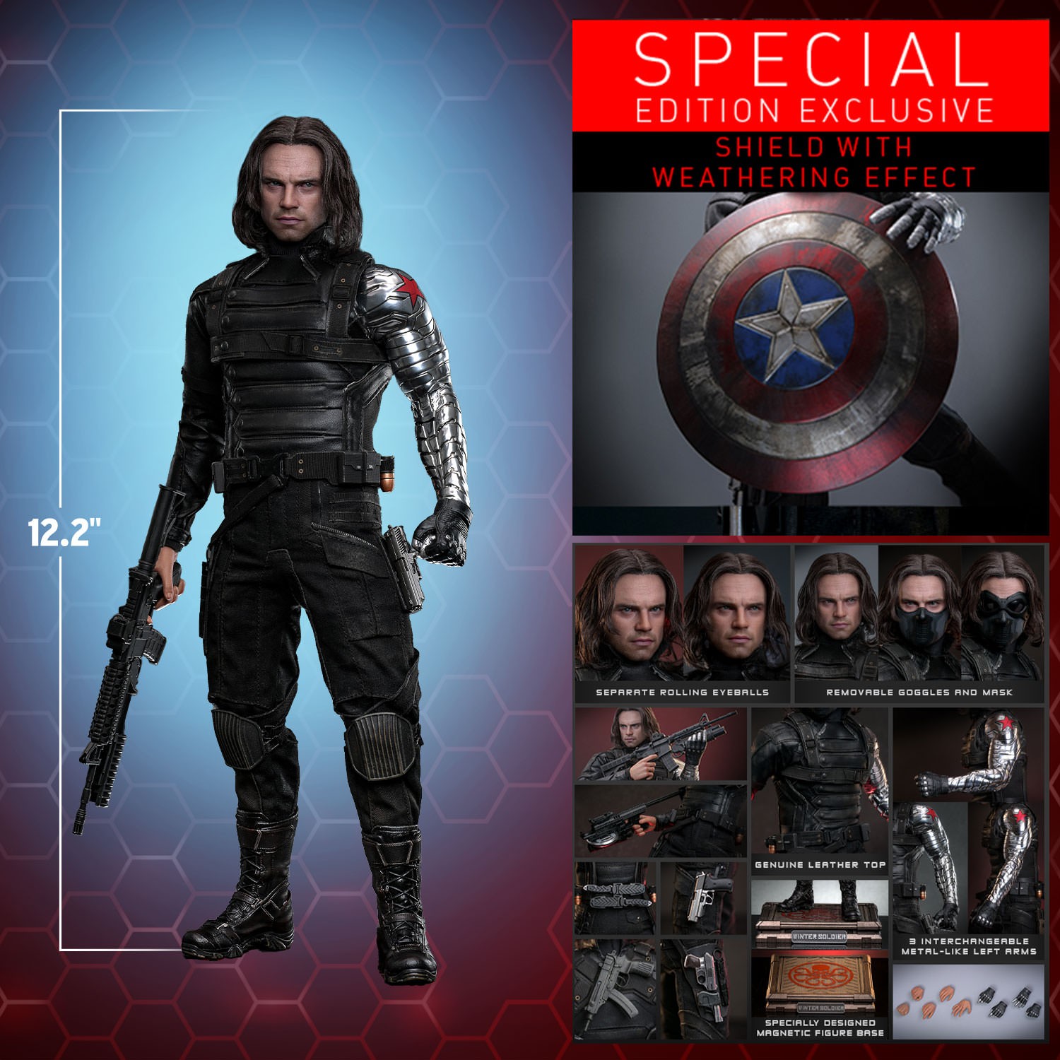 Marvel Winter Soldier (Artisan Edition) (Special Edition) Sixth Scale Figure  (Prototype Shown) View 2